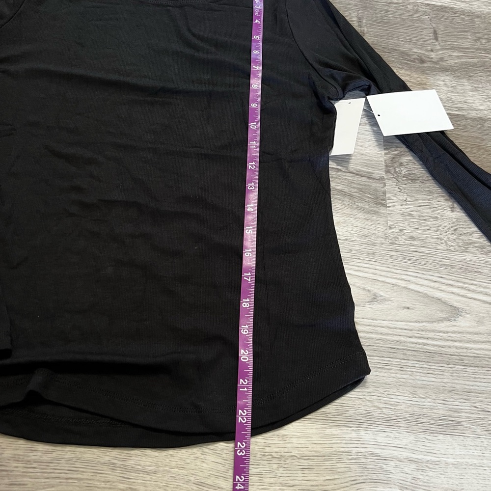 Magaschoni Micromodal Long Sleeve Black Tshirt size M - Picture 5 of 5